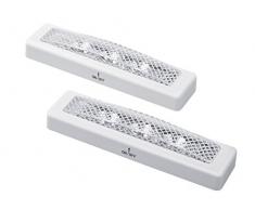 2 x luce LED bianco lampada mobili luce da incasso luce armadio lampada da incasso