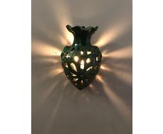Lampada Lanterna Applique da muro ceramica terracotta MAROCCO ETNICO AFRICANO