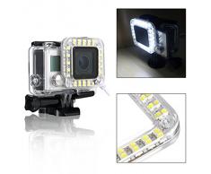 USB Obiettivo Anello LED Flash Light Notte con per GoPro Hero 3+/ 4 OS246