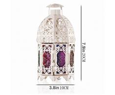 Lampada da sale SYAODU lampada da tavolo in Marocco lampada da comodino camera da letto E14 soffitto ristorante in metallo illuminazione da soffitto attico AC110-240V lampada di vetro in stile mediterraneo in stile