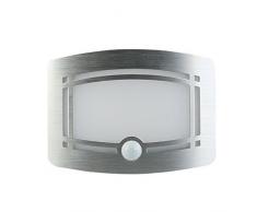 Luce Led da Muro, Lampada da Muro, Lampade Wireless con Sensore di Movimento, Auto on/off, Alimentata a Batteria, Luce Notturna per Corridoi, Viottoli, Parete, Muro, Giardino, Cortile, Casa