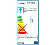 Naeve Leuchten 239222 - Lampada LED a stelo con interruttore a pedale, altezza 135 cm x diametro 18 cm, in metallo, colore: Nero