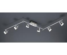 Trio 878710606 Techno Faretto, 6x4.5 W, Cromo, 180 cm