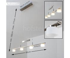 Lampada a sospensione Lampadario LED Aupaluk 3000 Kelvin Metallo Cromato Opaco Design Moderno Illuminazione Elegante Salone Cucina Studio