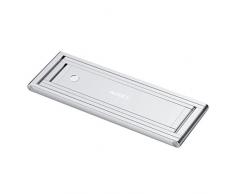 AUKEY Lampada LED Portatile in Alluminio, Luce per Lettura Pieghevole e Multiforme, Ricaricabile con USB, Batteria Incorporata, 3W, 2 Livelli di Luminosità, Sospesa da Gancio Adesivo (LT-ST7, Argento)