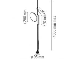 Flos OK LED 18W Lampada Sospensione Terra Dimmerabile Nero Design K. Grcic 2014