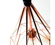 Plafoniera Zebulon, lampada a sospensione, in rame, design scandinavo, stile modernista vintage