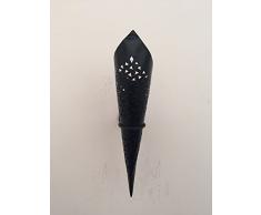 Applique da muro lampada lanterna in ferro battuto 007 MAROCCO MOROCCAN ETNICO