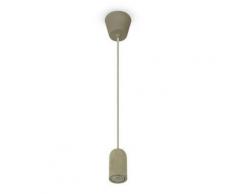 takestop® LAMPADARIO SOSPENSIONE CEMENTO CALCESTRUZZO grigio chiaro gesso ELEGANTE LAMPADA 3748 DESIGN MODERNO 1050x50MM ATTACCO E27