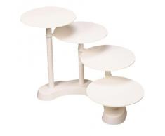 Städter 554009 alzata per torte, 4 ripiani, colore bianco