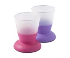 BabyBjörn 072107 Bicchiere per Bambini, 2 pezzi, Rosa/Viola