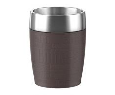 Emsa 515680 tazza termica da viaggio, 0,20 l, lavabile in lavastoviglie, tappo salvagoccia a vite, colore cioccolato
