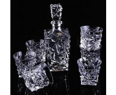 Bohemia Decanter Whisky Set Regalo Glacier, in cristallo e 6 bicchieri