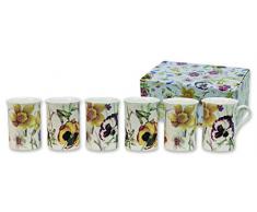 Heath McCabe Trent H/M - Tazze in porcellana della collezione Pansy, 6 pezzi