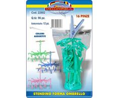 Stendino bucato plastica ombrello 16pinze 22802fat