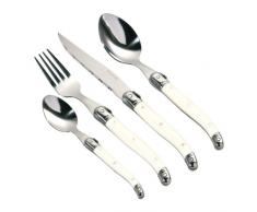Premier Housewares Set di posate Swiss, 16 pezzi, colore: Bianco crema