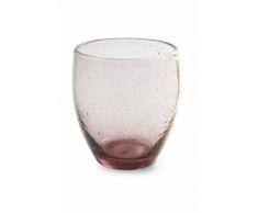 Villa d’Este Home Tivoli Acapulco Set 6 Bicchieri Acqua, Vetro, Rosa Antico, 8.5x8.5x10 cm
