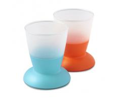 BabyBjörn 072105 Bicchiere per Bambini, 2 pezzi, Blu/Arancio
