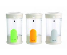 Quid 4799107 Arundo, Set 3 contenitore porta spezie, plastica