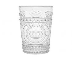 H&H Firenze Bicchiere Vetro da 22 cl, Trasparente, 1 pezzo