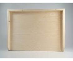 Tavoliere Spianatoia In Legno 3 Misura rettangolare con rialzo 70X50Cm