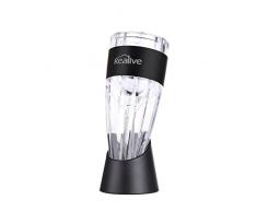 Kealive Decanter Vino Set Decanter per Vino Rosso / Bianco con Cremagliera , Base , Supporto , Filtro , Sacchetto , Aerazione Rapida Regalo Set Acrylic Cristallo