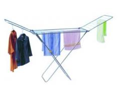 MSV 130082 - Stendipanni pieghevole in acciaio INOX/Polipropilene, 18 m, blu