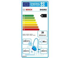 Bosch BHS4N3 Flexa Scopa Elettrica con Sacco, Colore Blu Metallizzato