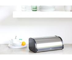 Brabantia 132841 Portapane in Acciaio con Apertura a Scomparsa, Inox Lucido
