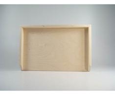 Tavoliere Spianatoia In Legno 2 Misura rettangolare con rialzo 57X37Cm