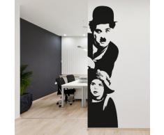 Adesivo murale "Charlie Chaplin: Il Monello" Wall Sticker Vinyl Decal adesivo prespaziato in vinile design arredamento per decorazione pareti e muri