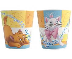 Home Disney Aristogatti Bicchiere in Melammina, Multicolore, 190 cc