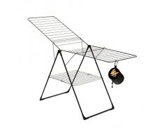 Brabantia T-Model Dryng Rack Stendibiancheria con Ali Regolabili, Include Portamollette, 20 metri, Nero