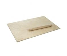3legno Asse Da Pasta Legno Pioppo Spianatoia Stendipasta 50X30 + Mattarello Made Italy