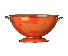 Premier Housewares 0507882 Scolapasta Retro in Smalto, Arancione