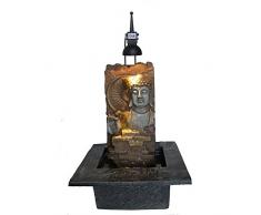 Zen Buddha Luce SCF14 Fontana interno muro scuro marrone / nero 22 x 20 x 40 cm