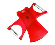 KUHN RIKON 22250 Design Line KR DL - Pelapatate 2 in 1, colore: Rosso