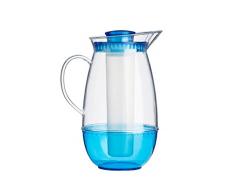 Premier Housewares 0806614 Caraffa con Camera di Ghiaccio, Trasparente/Blu, 2.5L