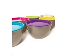 Zak designs 2040-M791 - Insalatiera Duo, 22 cm, colore: Tortora allesterno/Melanzana allinterno