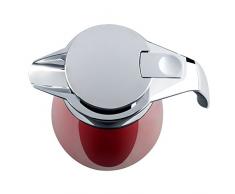 Emsa 513807 - Caraffa termica di forma conica, in acciaio INOX e plastica ABS placcata in cromo, con manico a impugnatura morbida, coperchio e beccuccio versatore, capacità 1,5 l, colore: Rosso laccato