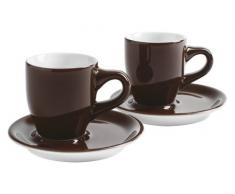 Kahla Café Sommelier 21D248A69122C - Set di tazzine da espresso doppio, 4 pezzi, colore cioccolato