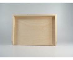 Tavoliere Spianatoia In Legno 1 Misura rettangolare con rialzo 50X35Cm