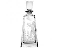 Crystaljulia 3172 – Bicchieri Caraffa cristallo al piombo cacciatore motivo 700 ml