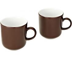 Kahla 47A180A72605C, Set di Tazze da caffè 2 pz. Pronto, Marrone (Braun)