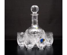 Combinazione, stile "russo", in cristallo, 12 Oz-Caraffa, decanter & 6 bicchierini da Shot, confezione a forma di ""
