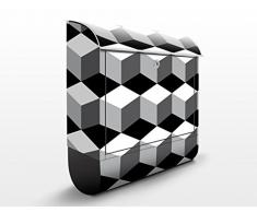 Cassetta postale design Dicey Repeat Pattern 39x46x13cm, Größe:46cm x 39cm