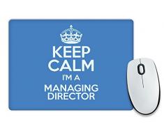 Blu con scritta "Keep Calm I'm a direttore colore 3368-Cassetta per posta Tappetino per Mouse