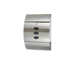 Design – Cassetta postale con supporto porta giornali in acciaio inox