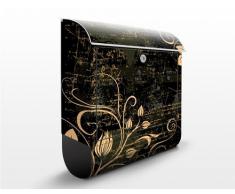 Cassetta postale Delicate Cirrus | 39x46x13cm Cassetta per lettere Cassetta postale di design con Supporto Giornale Cassetta postale con giornale rotolo Post Box, Dimensione: 46cm x 39cm