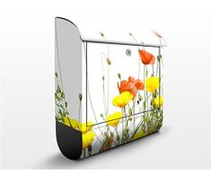Cassetta postale Wild Flowers | 39x46x13cm Cassetta per lettere Cassetta postale di design con Supporto Giornale Cassetta postale con giornale rotolo Post Box, Dimensione: 46cm x 39cm